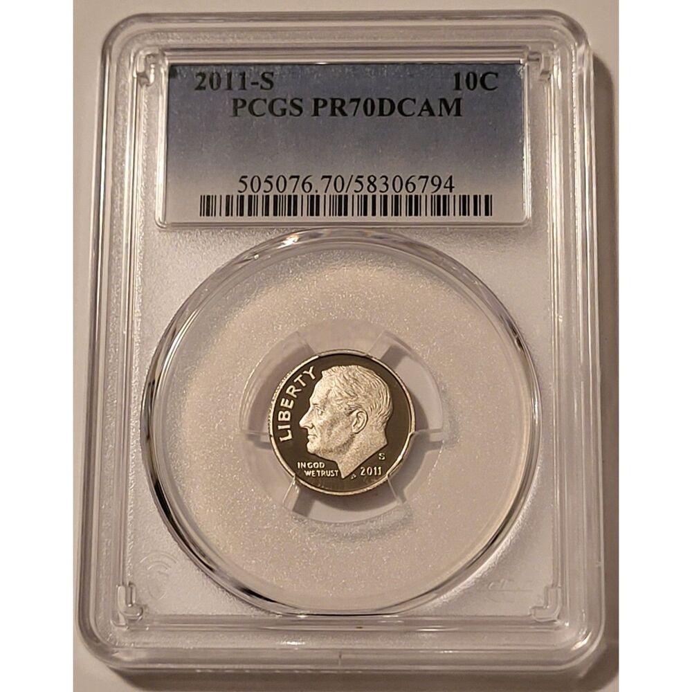 2011 S Clad Roosevelt Dime Proof PR70 DCAM PCGS